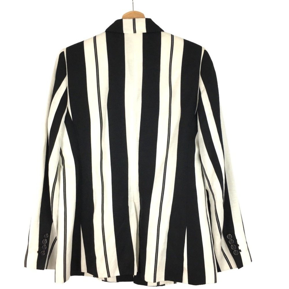 ANN TAYLOR Black and White Striped Blazer - Picture 3 of 7